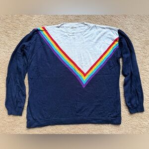 Sugarhill Brighton Rainbow Chevron Sweater Sz 4